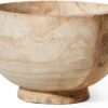 11" Handmade Paulownia Wood Decorative Bowl