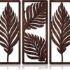 3 Pcs Boho Wooden Leaf Wall Decor