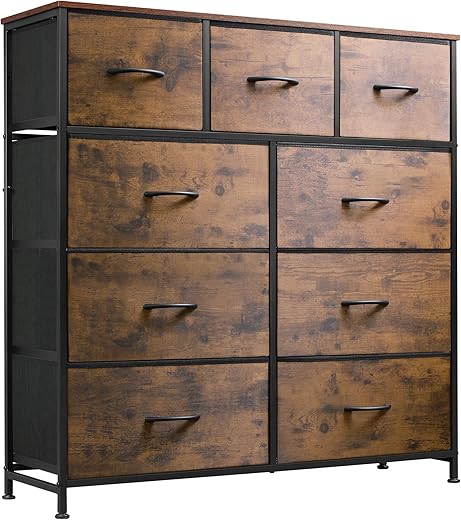 WLIVE 9-Drawer Fabric Storage Tower